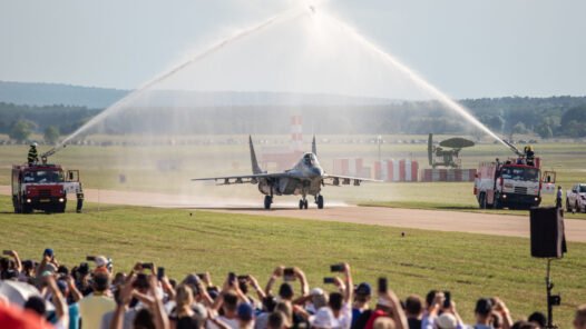 MIG29 pri prílete na SIAF2022